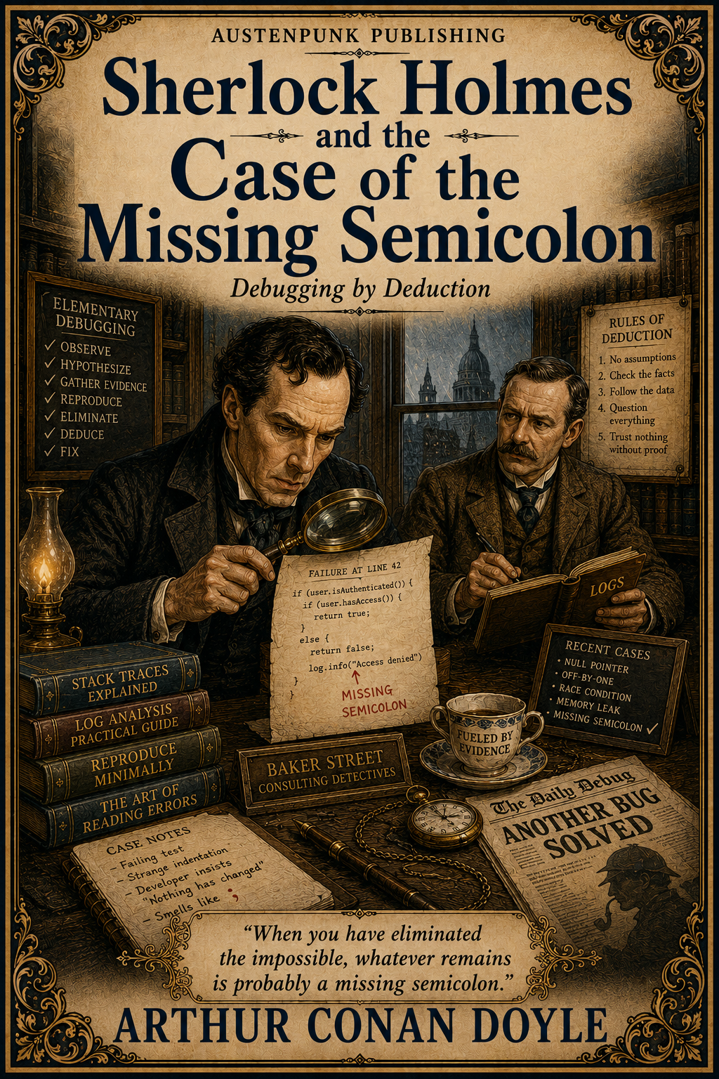 Cover of Sherlock Holmes and the Case of the Missing Semicolon